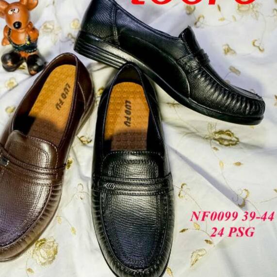 Sepatu kerja pantofel formal karet import luofu 0099 ,,,,