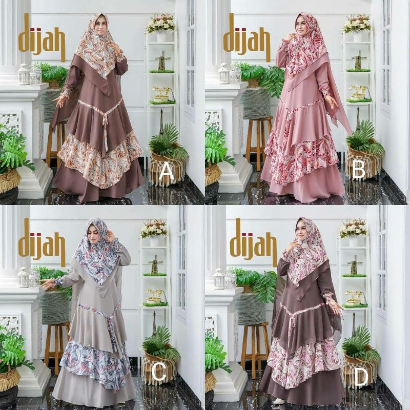 DIJAH 223 GAMIS SYARI ORIGINAL GAMIS SYARI PREMIUM SET SYAR'I TERBARU BAJU SYARI TERLARIS