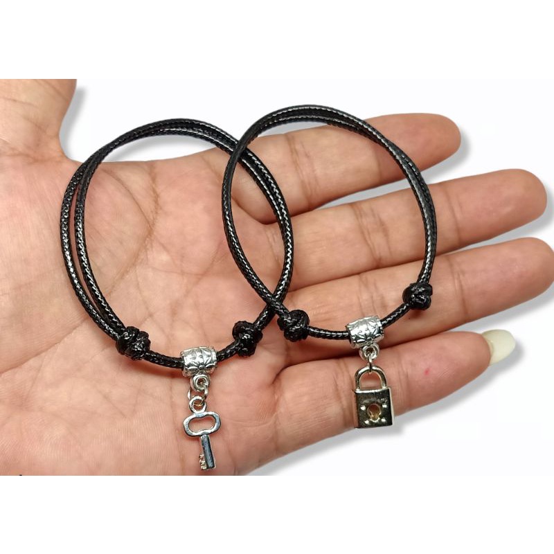 Gelang Copel Gelang Gembok Kunci Gelang Kulit Korea Gelang Tali Couple Gelang Gembok Gelang Kunci