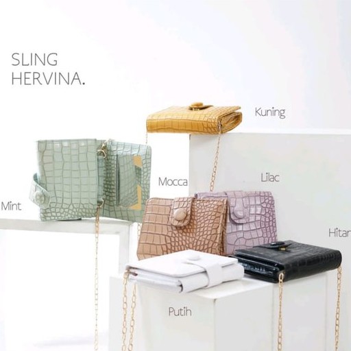 tas mini croco// dompet hervina croco tali rantai