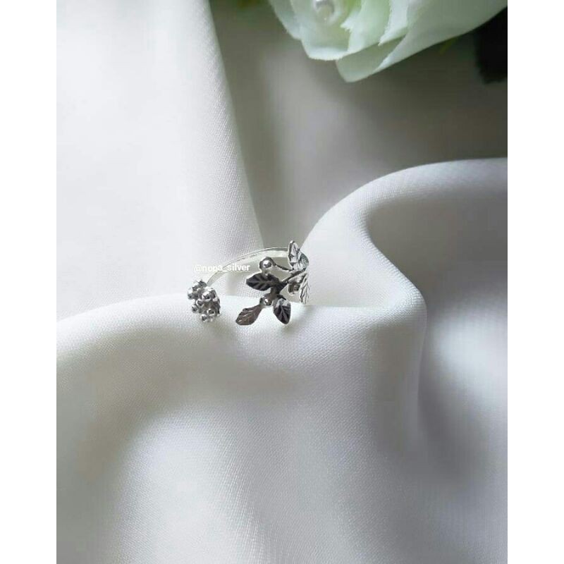 CINCIN MODEL DAUN / PERAK MURNI
