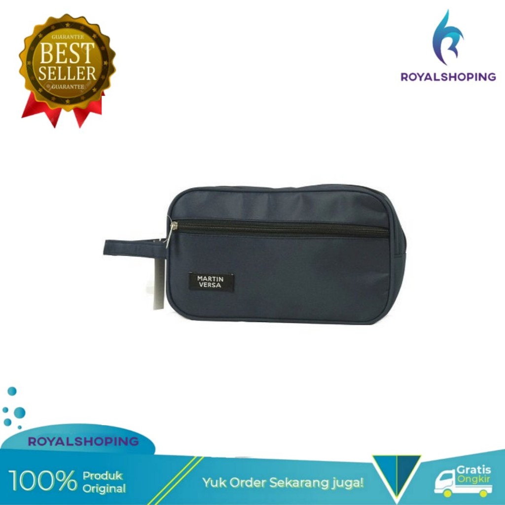 WL7 Dompet Pouch Pria Wanita Kanvas Nylon - Grey