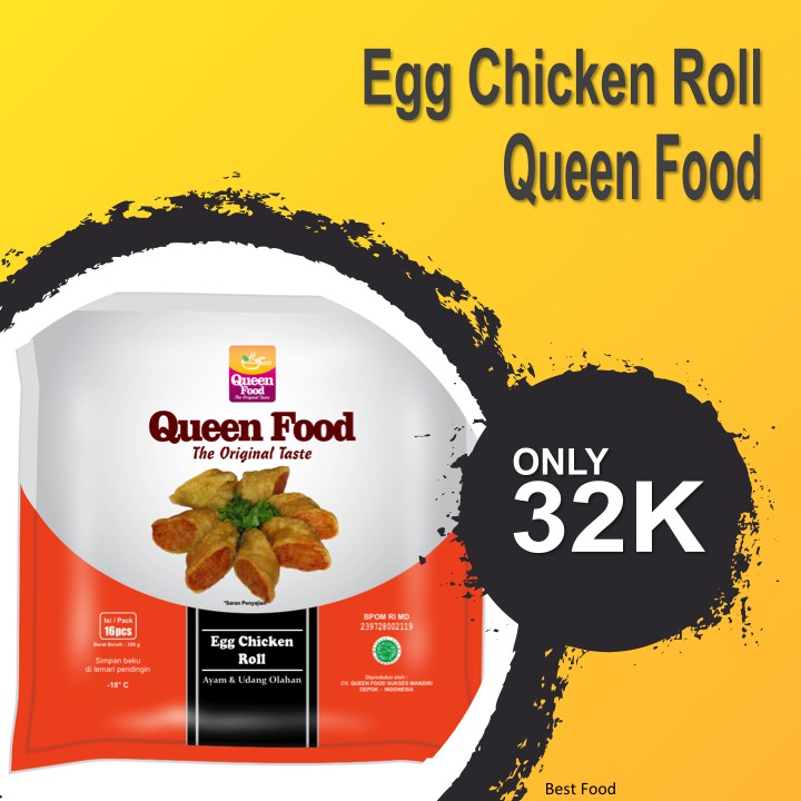 

Egg Chicken Roll Queen Food 350gr/16pcs