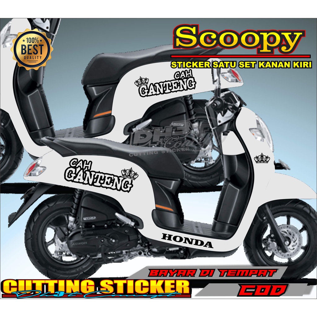 STICKER SCOOPY CAH GANTENG CUTTING STICKER MOTOR KEREN STRIPING SCOOPY PRESTIGE