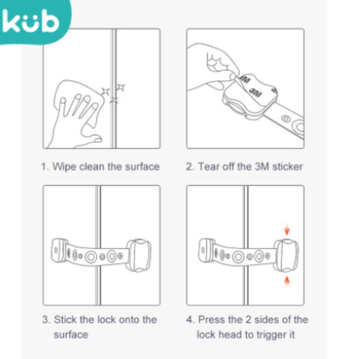 Kunci Pengaman Laci Pintu Lemari Kulkas Bayi Baby Safety Lock