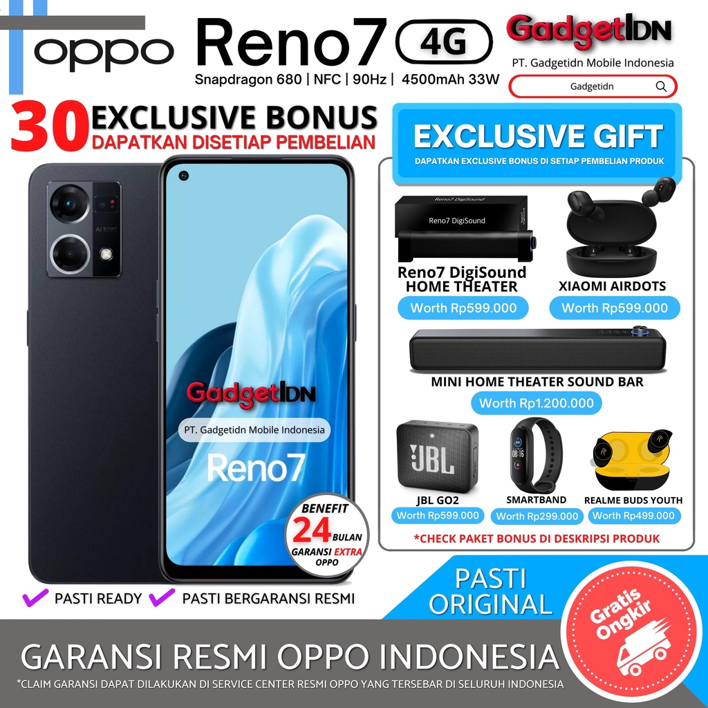 OPPO RENO7 RENO 7 RAM 13/256GB (8GB + 5GB EXTENDED RAM) GARANSI RESMI