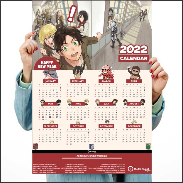 Poster Anime Terlengkap A3 - Kalender Anime 2022 Kimetsu no Yaiba Demon Slayer Tokyo Revengers Genshin Impact Haikyuu Jujutsu Kaisen-Shingeki no Kyojin B