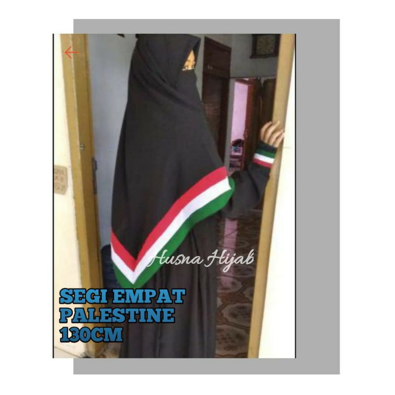 [HUSNA COLLECTION] Khimar Segi Empat Palestine