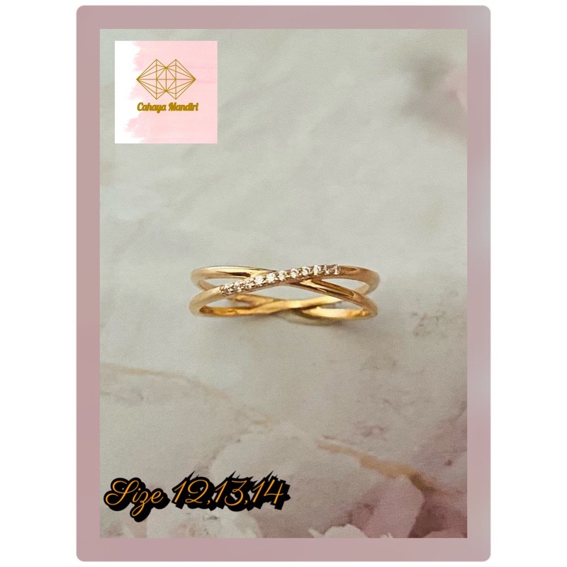 Cincin emas kadar 700 Berat +/- 1,58 gram