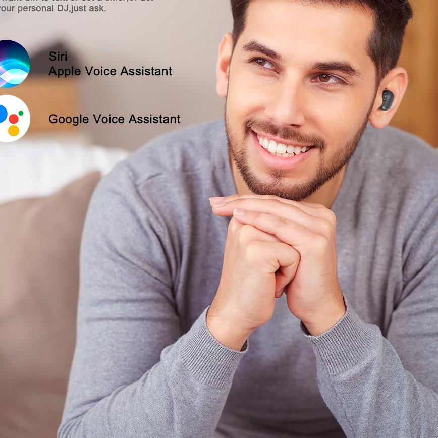 ✬ Inone TWS Earphone Bluetooth Wireless Earbuds Digital Display BT 5.0 Touch Control Waterproof TWS 