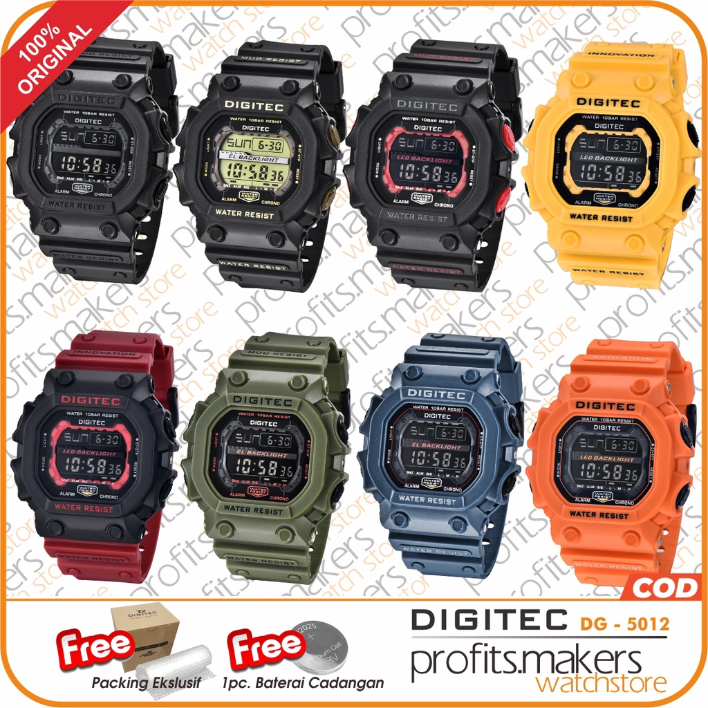 DIGITEC DG 5012 / DG-5012 / DG5012 / DG 2012 Watch Jam Tangan ORIGINAL