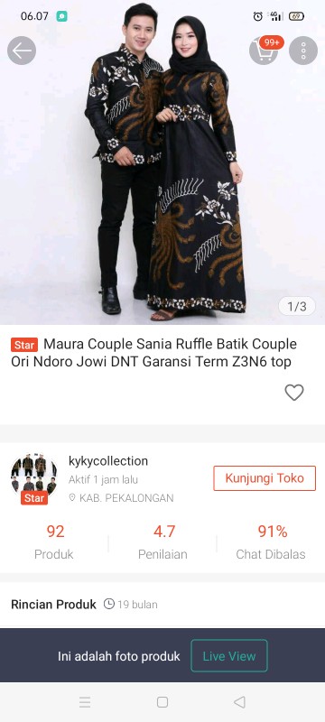 Maura Couple Sania Ruffle Batik Couple Ori Ndoro Jowi Dnt Garansi Term Z3n6 Top Blouse Fashion Ready