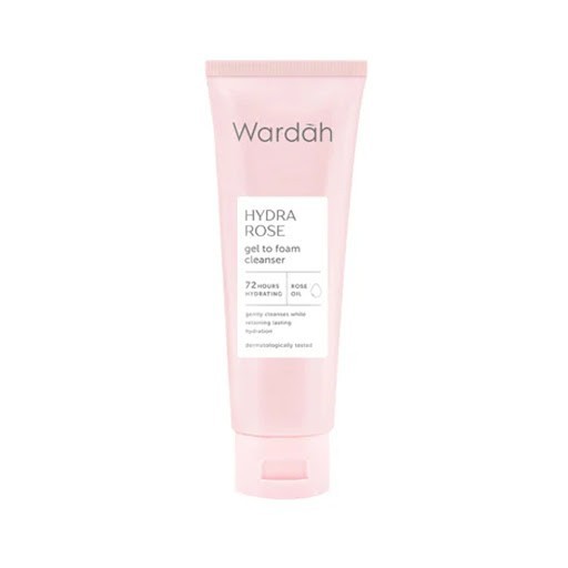 Wardah Hydra Rose Gel to Foam Cleanser 100 ml / facial wash hydra rose gel 100ml BPOM