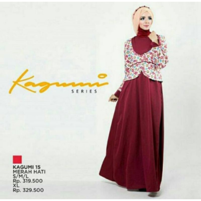 GAMIS BUSANA MUSLIM ETHICA KAGUMI 15 MERAH HATI ( COD )