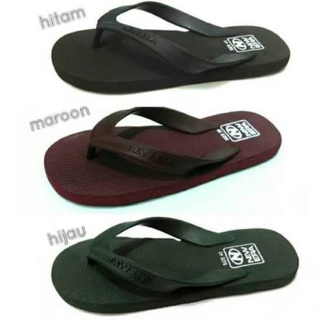 Sandal new era miami - sandal jepit cowok polos