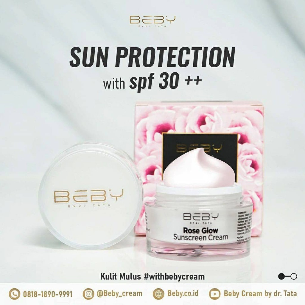 SUNSCREEN SPF 3O/Untuk jenis kulit normal/Rose Glow Sunscreen