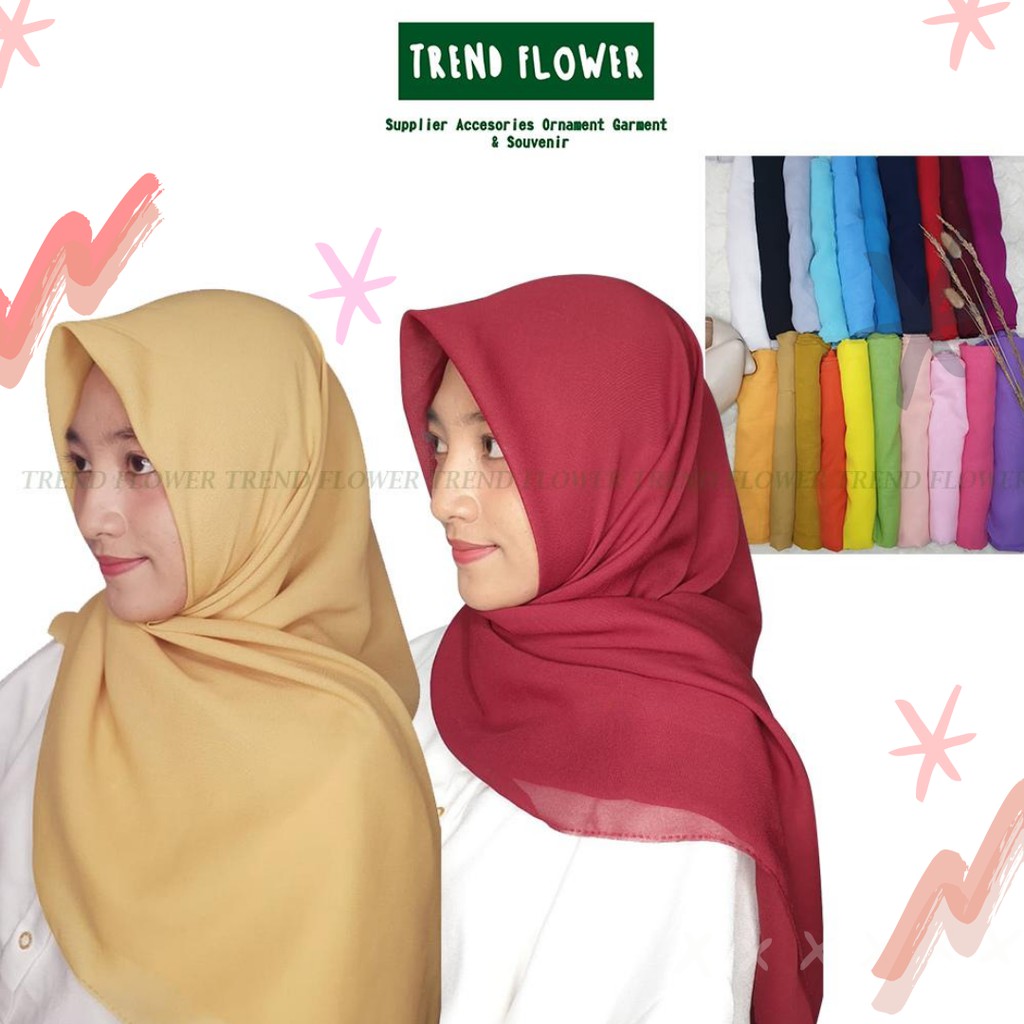 Bella Square Hijab Polycotton Daily 110x110 Jilbab Kerudung Segiempat ...