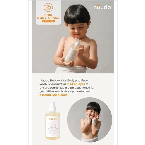 Nuudo By Pureco Kids Body to Face - Nudoo Gentle Baby Head To Newborn - Sabun Shampoo New Born Bayi  - Sabun Muka &amp; Mandi Anak - Facial &amp; Bodywash