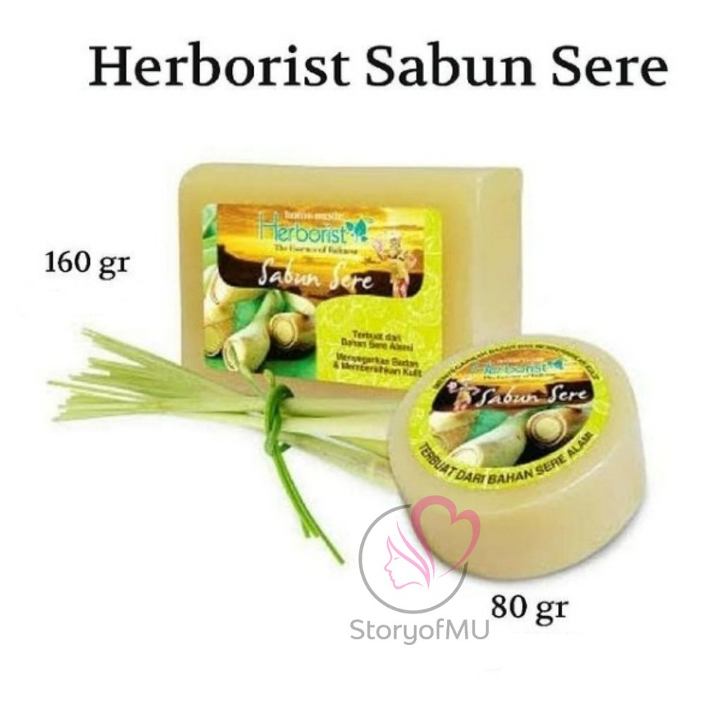 HERBORIST Sabun Batang Bar Soap 80gr | 160gr - Sere Lemongrass Beras Zaitun Aloe