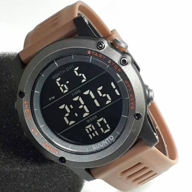 Jam tangan pria New suunto digital tali coklat