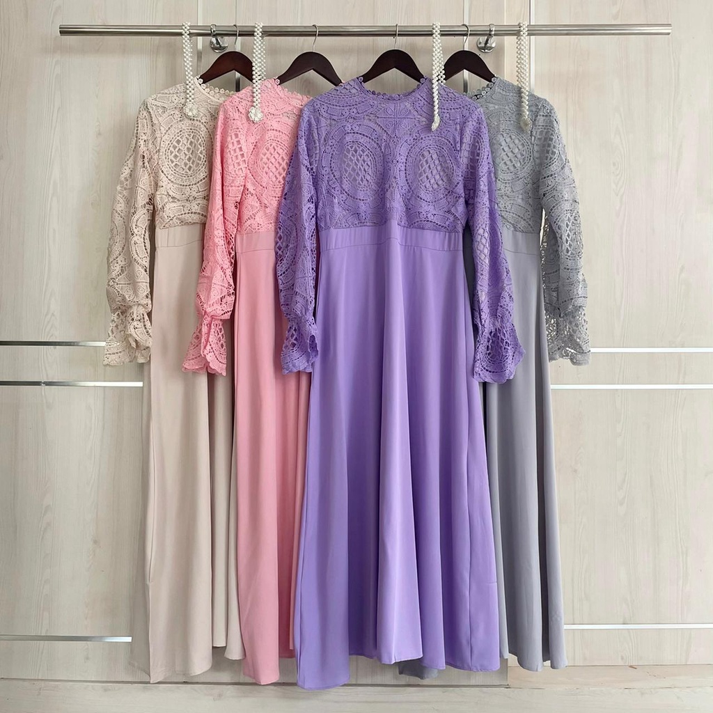 DRESS BROKAT IMPORT MIX KATUN TEBAL