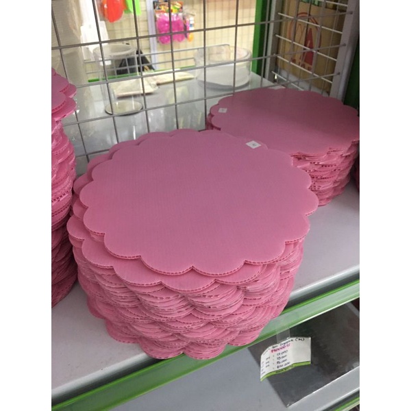 Alas Tatakan Kue Tart Alas Tart Cake pink warna Triplek Kardus