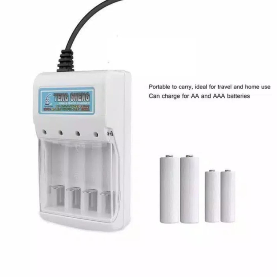 LM charger baterai AA AAA 4 slot rechargeable battery -ori murah