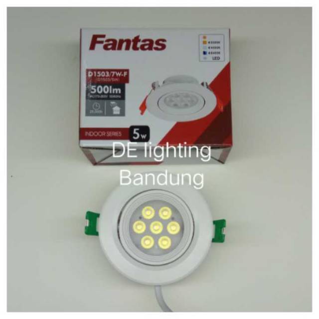 Downlight fantas led 5 watt warm white