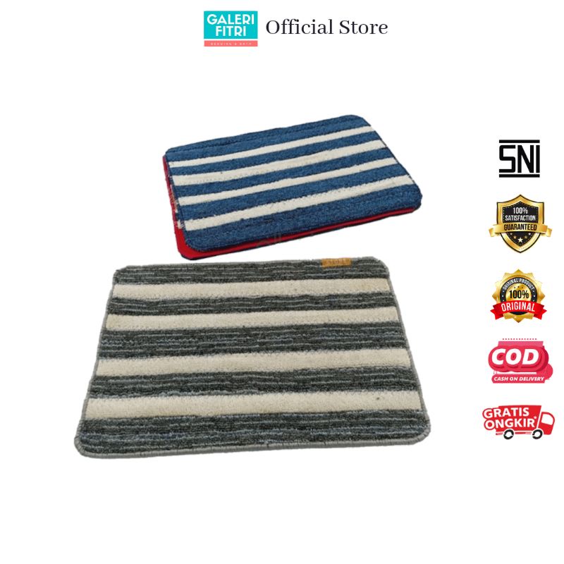 Keset Pelangi - Keset Serat Sintetis - Keset Kaki Sintetis - Keset Anti Slip - Keset Kaki Pelangi  -