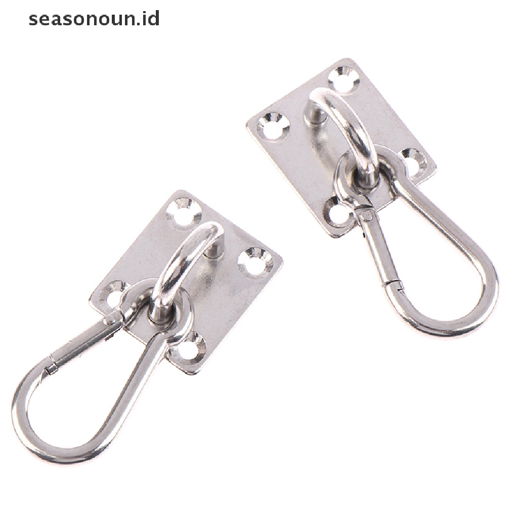 2 Set Kait Hammock Bentuk U Bahan Stainless Steel Multifungsi