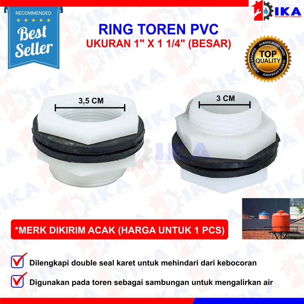 RING TOREN AIR TANDON / BESAR KECIL SEDANG MUR PVC KUALITAS TEBAL KUAT BAGUS TAHAN LAMA