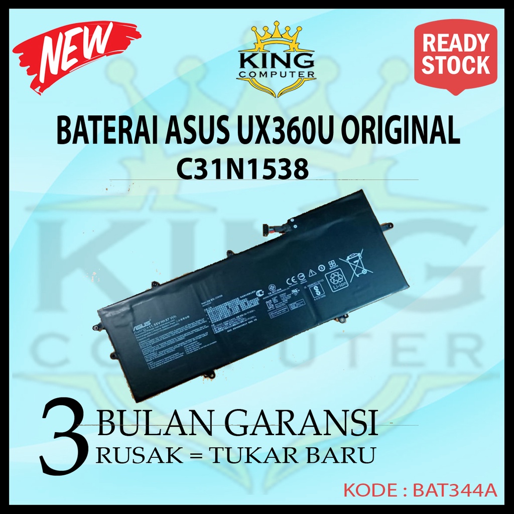 BATERAI BATERE ASUS ZENBOOK UX360U UX360UA Q324UA C31N1538 ORIGINAL