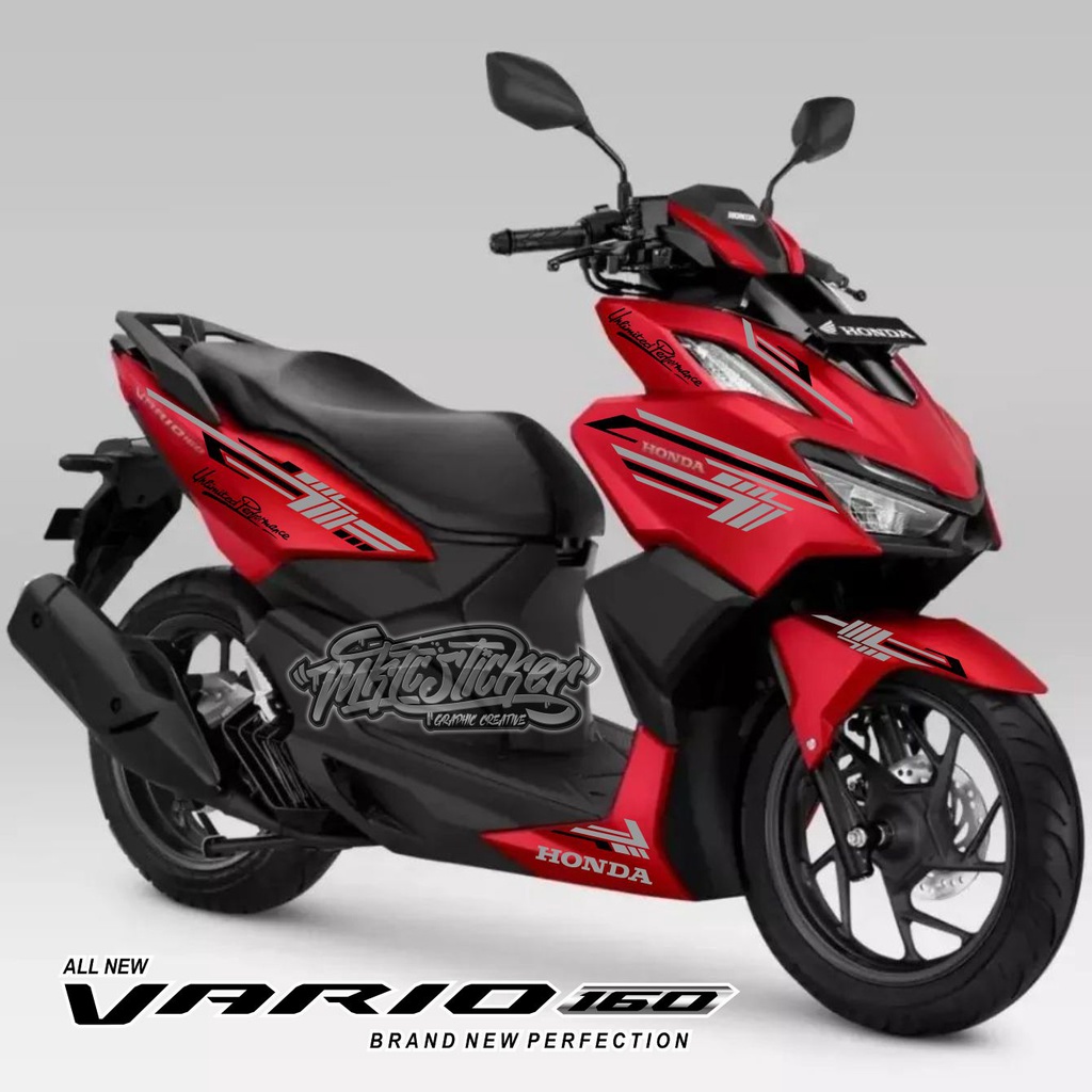 Jual CUTTING STICKER ALL NEW HONDA VARIO 160 2022 MOTOR MERAH MINIMALIS ...