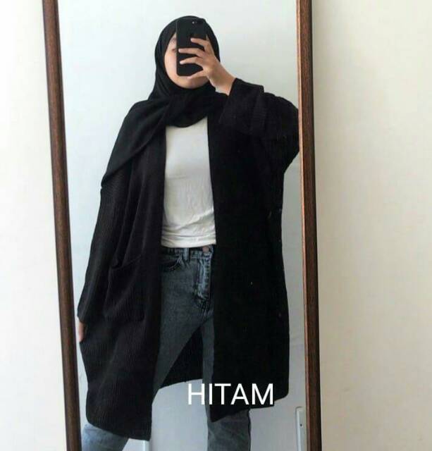 LONG OVERSIZED cardi warmly knit-1