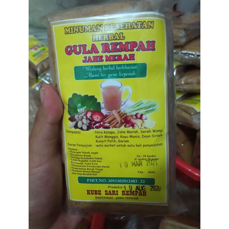 

Gula Rempah Jahe Merah siap seduh