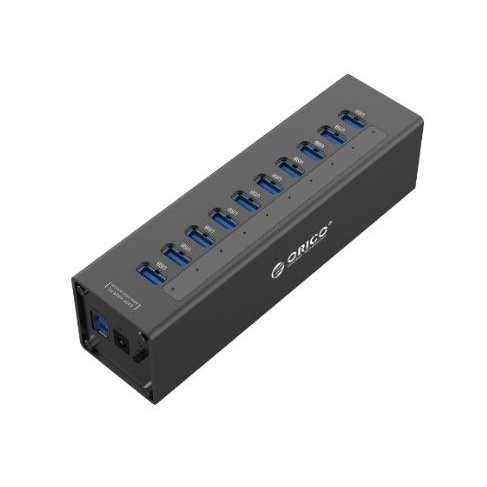 Usb A 3.0 hub orico 10 port 500mah 5Gbps aluminum adapter a3h10-Nbc a3-h10 - Terminal usb3.0 10port 10 slot adaptor