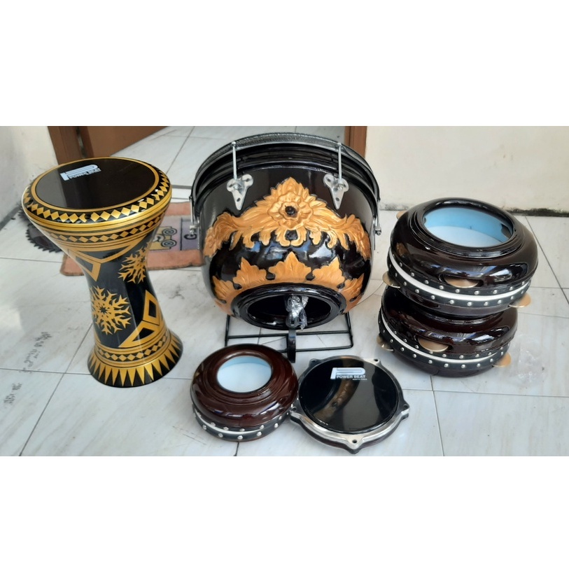 Satu set Alat musik Rebana Hadroh jepara banjari  terbang hadroh habib syeh