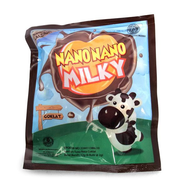 

NANONANO Milky Chocolate 12g - Nano Nano Permen Susu Coklat 6p