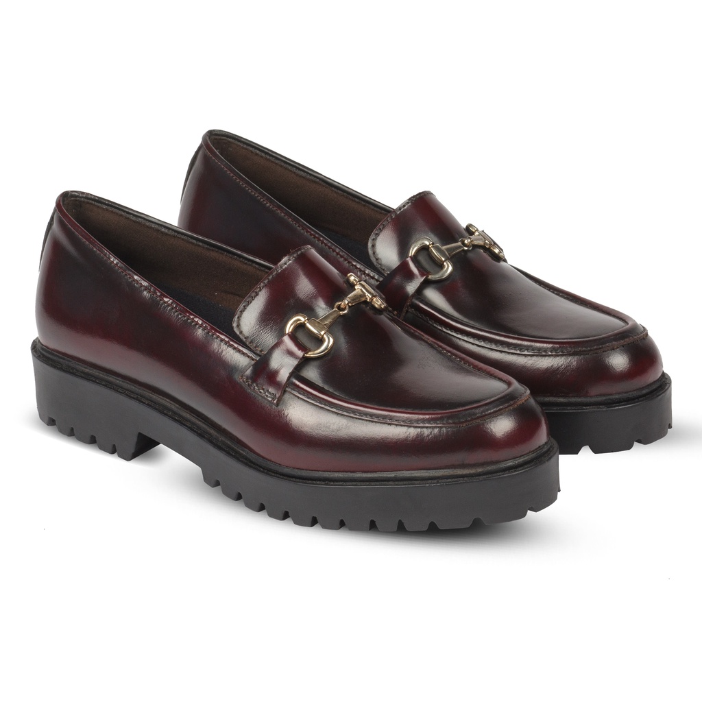 Pam Buckle Maroon - Nappa Milano - Sepatu Wanita