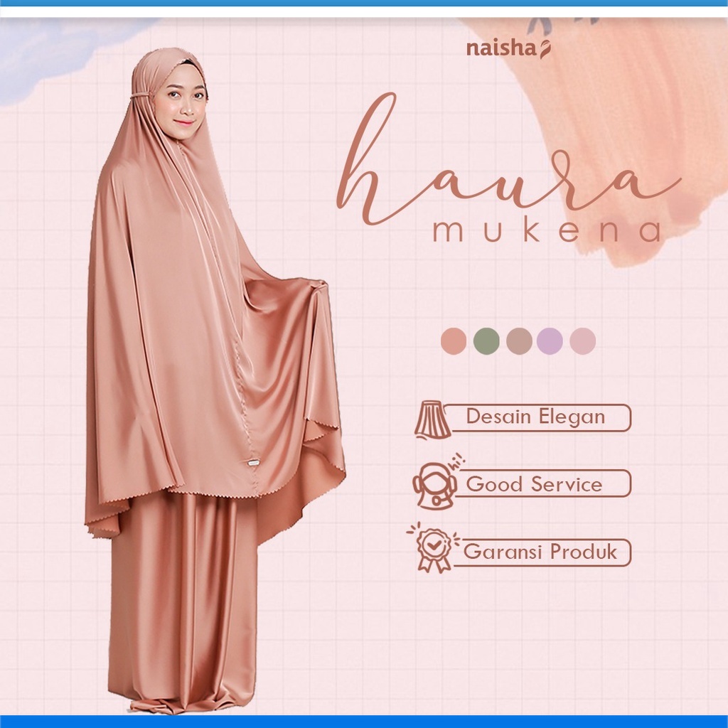 Haura Mukena Dewasa by Naishaofficial / Silky Premium Naisha Hijrah