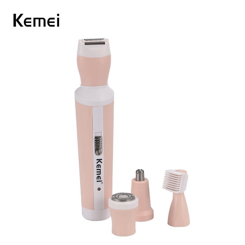 Kemei Km-3024 4 In 1 Alat Cukur Bulu Hidung Elektrik Untuk Wanita