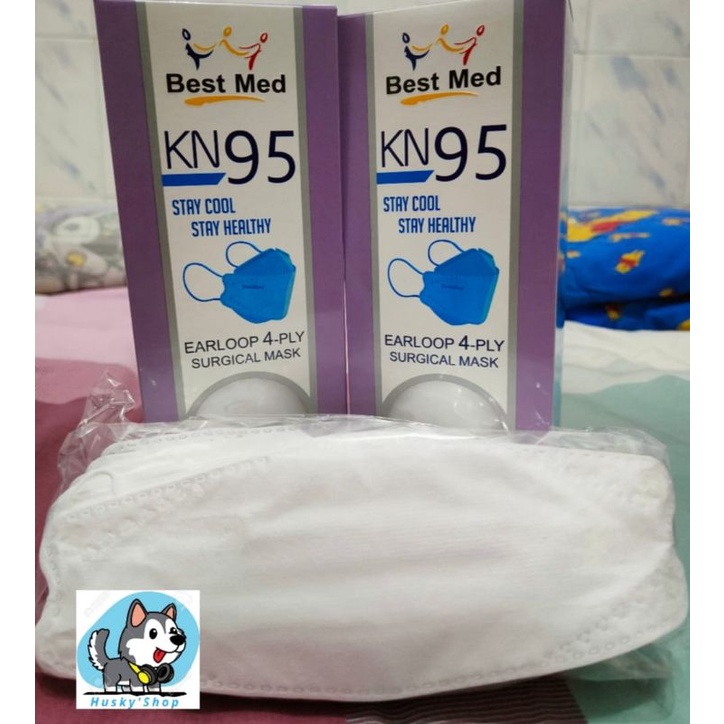 Masker Bestmed KN95 Earloop 4ply isi 20pcs/Ready