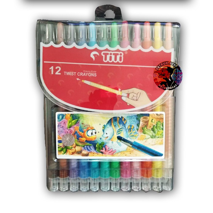 

[SET] CRAYON PUTAR / TWIST CRAYON TITI 12 COLOR CP-12T*