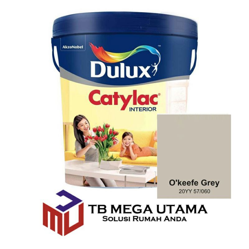 Dulux Catylac Interior O'keefe Grey 25 kg | Cat Dinding Interior