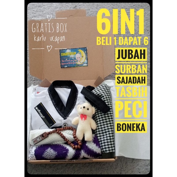 HAMPERS BAYI LAKI LAKI JUBAH ANAK BARU LAHIR