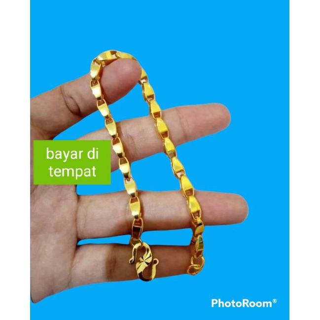 GELANG TANGAN WANITA MOTIF PADI BESAR SEPERTI MAS 24 K REELPIC