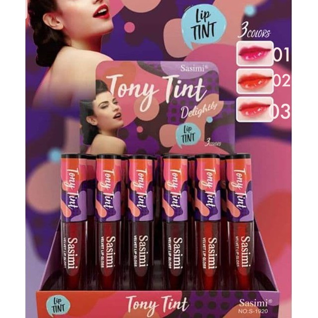 Sasimi lip tint tony tint delight 3 color liptint