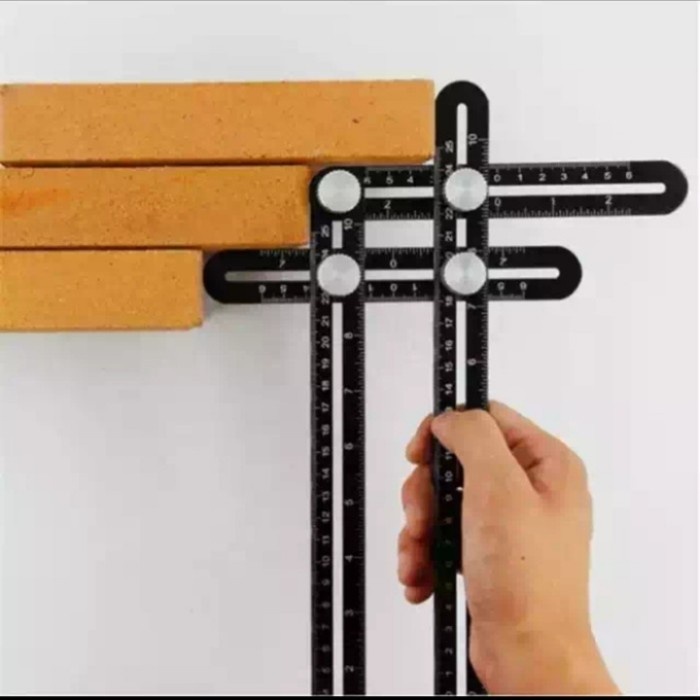 

Cuci Gudang Penggaris 6 Sudut Diy / Penggaris Sudut Keramik / Hole Locator Trendi