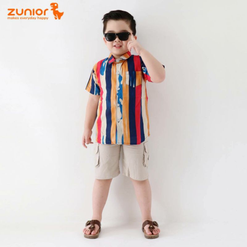 Pendek Cargo Anak Zunior Premium Cream