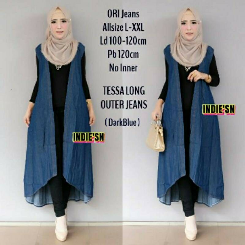 Kardigan Jeans Outer Wanita Best Seller Product